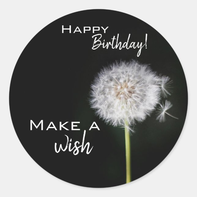 Adesivo Faça um Stickers Wish Birthday (Frente)
