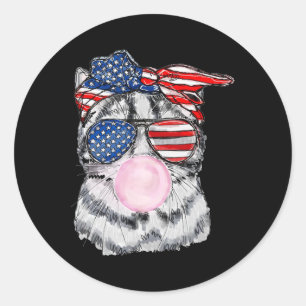 Adesivo Face Bubblegum 4 De Julho Meowica Independence Da