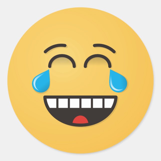 Adesivo Face com lágrimas de alegria (Frente)