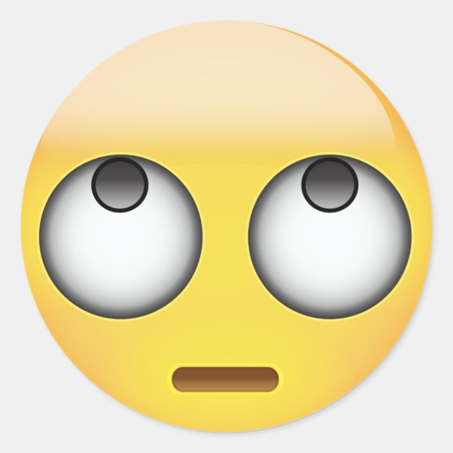 Adesivo Face com Olhos Rolantes Emoji (Frente)