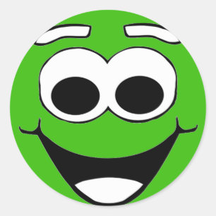 Adesivo Face de desenho verde