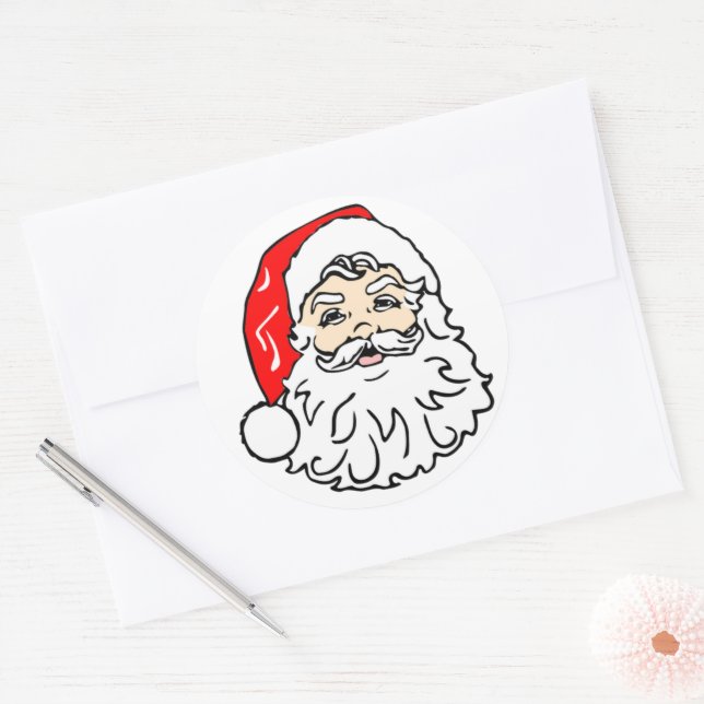 Adesivo Face de Papai Noel (Envelope)