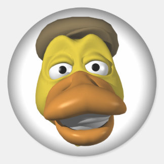 Adesivo Face de pato amarelo