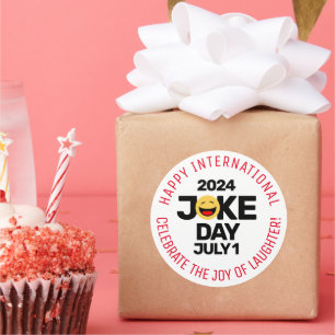 Adesivo Face do Dia Internacional da Piada