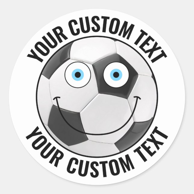 Adesivo Face Feliz Personalizada de Texto Personalizado de (Frente)