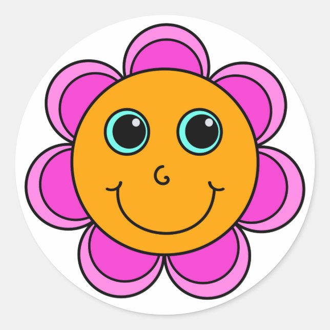 Adesivo Face Rosa e Laranja Flor (Frente)