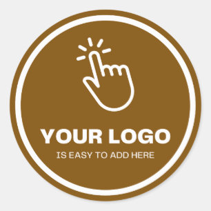 Adesivo Fácil carregar seu logotipo mínimo personalizado m