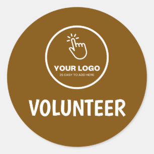 Adesivo Fácil carregar seu logotipo Voluntariado personali
