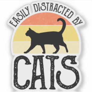 Adesivo Fácil Distração Por Gatos