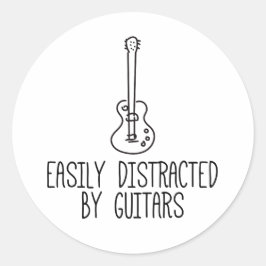 Adesivo Fácil Distração Por Guitarras