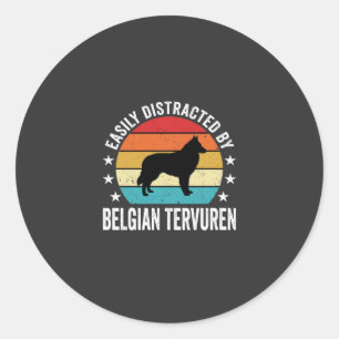 Adesivo Facilmente Distraído Pelo Cão Tervuren Belga