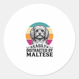 Adesivo Facilmente Distraído Pelo Design de Cachorro Vinta