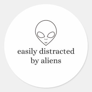 Adesivo Facilmente Distraído por Alienígenas