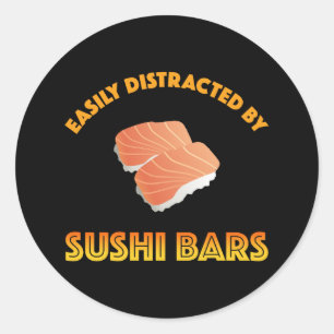 Adesivo Facilmente Distraído Por Barras De Sushi