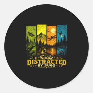 Adesivo Facilmente distraído por insetos camiseta vintage