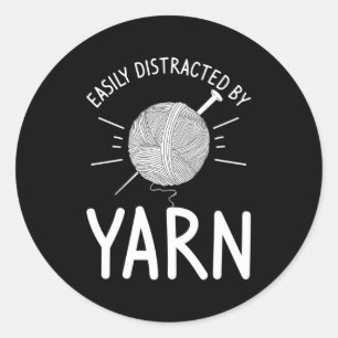 Adesivo Facilmente Distraído Por Yarn Crochet Knitting