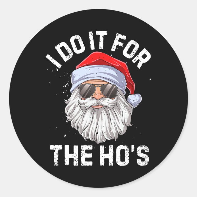 Adesivo Faço isso pelo Natal inapropriado da Ho (Frente)