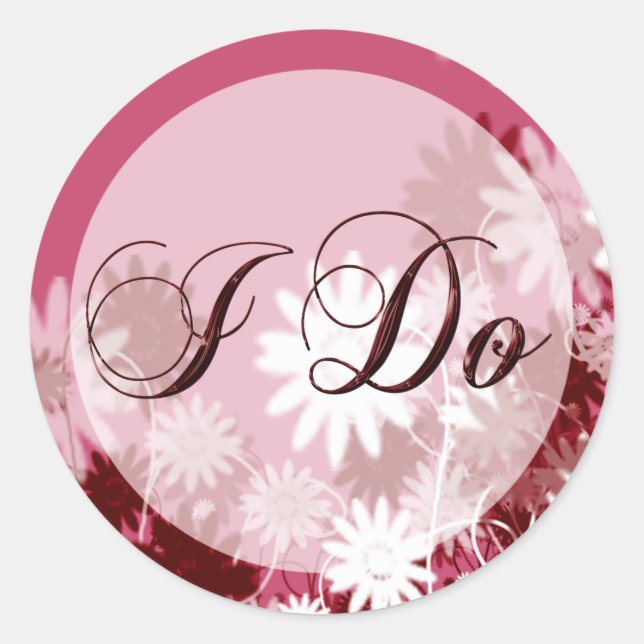 Adesivo Faço Selo de Envelope de Anúncio de Casamento (Frente)