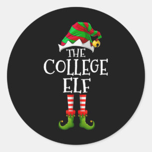 Adesivo Faculdade de Elf Divertida Combinação de Pajama Gr