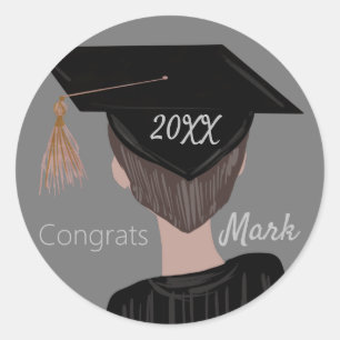 Adesivo Faculdade de Graduação Ensino Médio Graduado Cara 