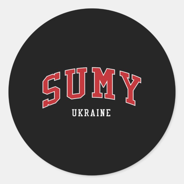 Adesivo Faculdade Estilo Universitário de Sumy Ucrânia  (Frente)