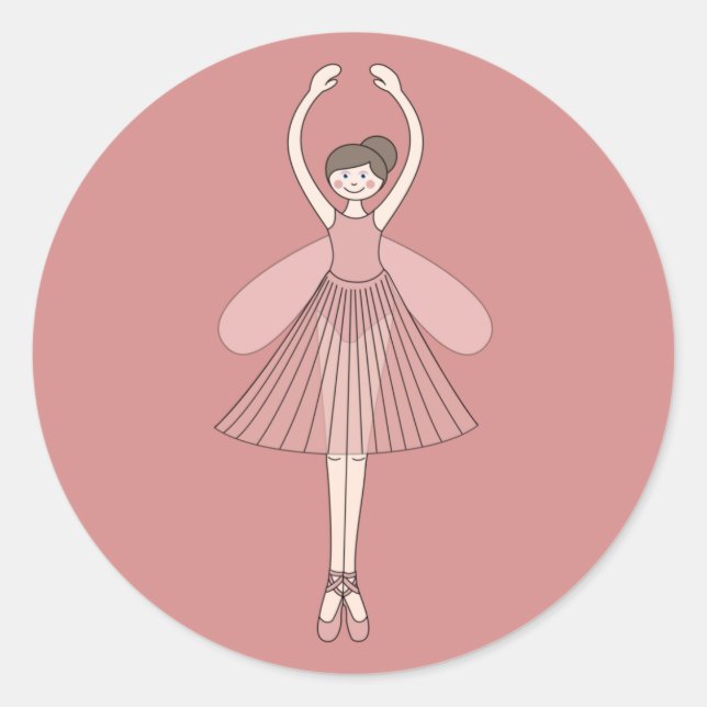Adesivo Fada Bailarina Ilusima Rosa (Frente)