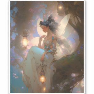 Adesivo Fada Com Lanterna