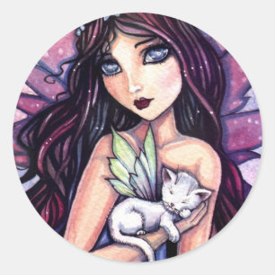 Adesivo Fada com Pau Branco de Gato por Molly Harrison