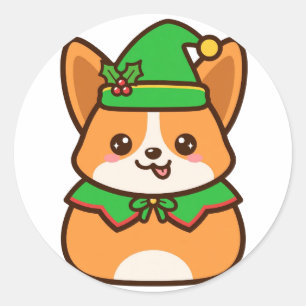 Adesivo Fada Corgi Fofo Natal