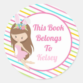 Adesivo Fada De Fada Freguiça, Costumada Rosa, Este Livro