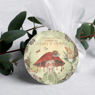 Adesivo Fada de Floresta Mágica de Outono Aniversário