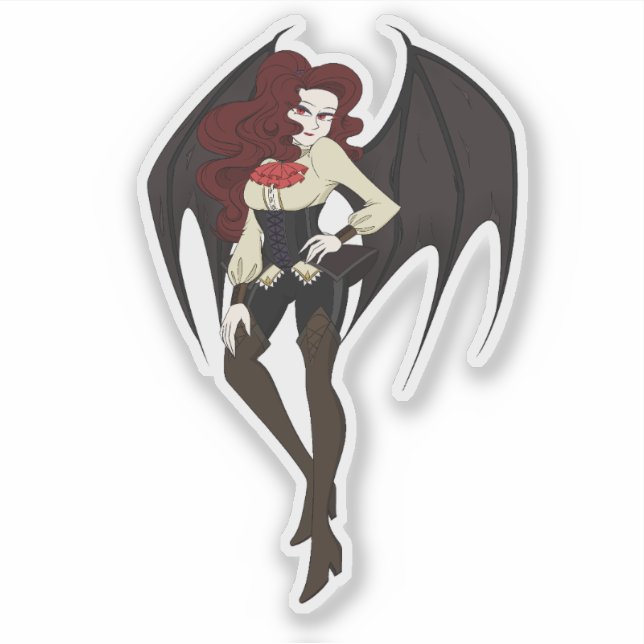 Adesivo Fada de Halloween: Rainha do Vampiro Vampiro (Frente)