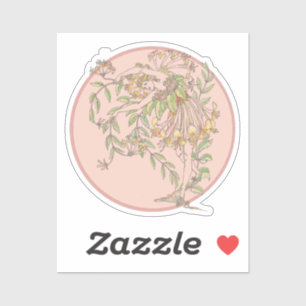 Adesivo Fada de Honeysuckle - Fada de Vintage do jardim