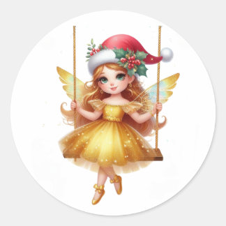 Adesivo Fada de Natal bonita