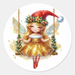 Adesivo Fada de Natal bonita