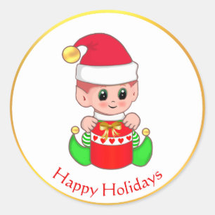 Adesivo Fada de Natal Fofo