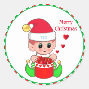 Adesivo Fada de Natal Fofo & Corações