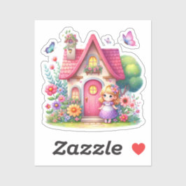 Adesivo Fada de Primavera de Aquarela