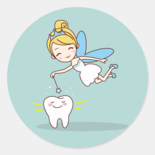 Adesivo Fada Dente Animada E Bonita