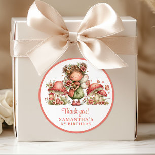 Adesivo Fada Encantadora Floral Menina Aniversário Obrigad