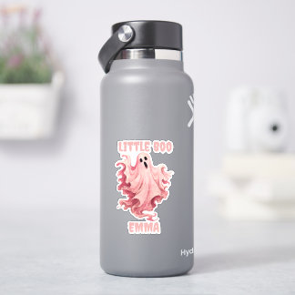 Adesivo Fada Pequena Boo Pinkoween Fantasma Aquarela