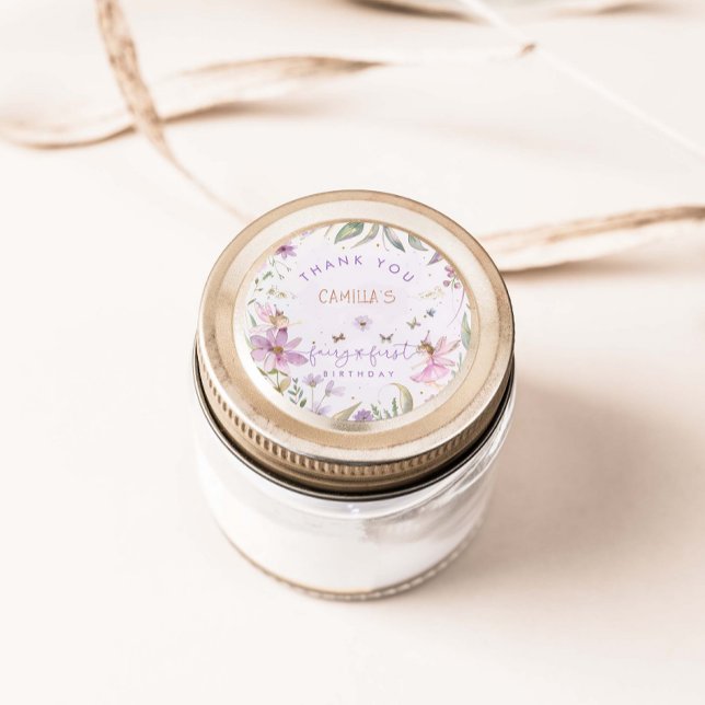 Adesivo Fada Primeira Rapariga de Aniversário (Criador carregado)