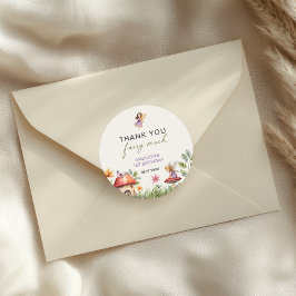 Adesivo Fada Primeiro Aniversário Muito Obrigado Fada