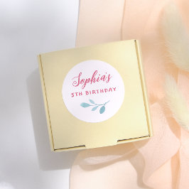 Adesivo Fada Rosa Manuscrita Deixa Festa de aniversário Ra