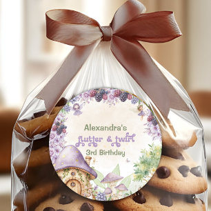 Adesivo Fada Roxa Terceiro Berry aniversário de 3 anos