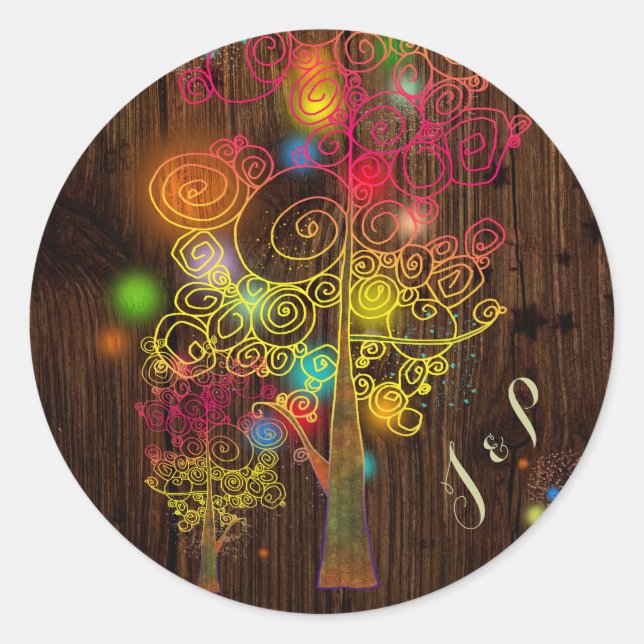 Adesivo Fada Rústica: Favor de Casamento (Frente)