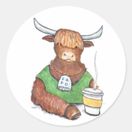 Adesivo FAFO de Vaca das Terras Altas