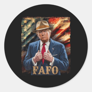 Adesivo Fafo engraçado Trump Fafo americano EUA _4