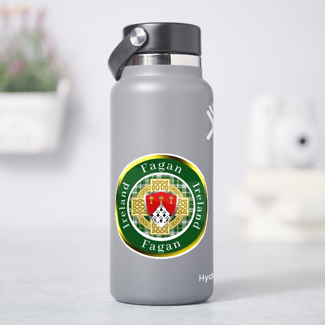 Adesivo Fagan Shield & Celtic Cross Personalizado (HidroFlask)