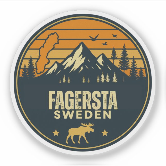 Adesivo Fagersta, Suécia Sverige (Frente)